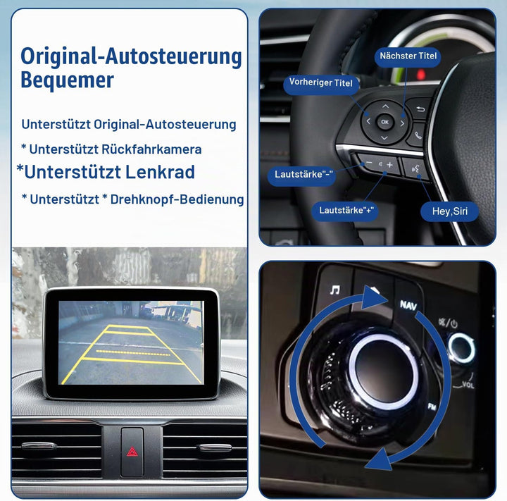 Mazda Wireless Carplay Retrofit Kit, TK78-66-9U0C OEM USB-Hub für das MZD Connect System, kompatibel