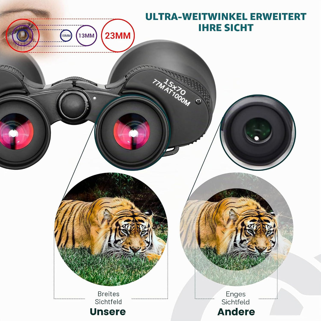 ESSLNB Astronomie Fernglas Gross 15X70 Grossfernglas für Erwachsene mit Handy Adapter Stativadapter