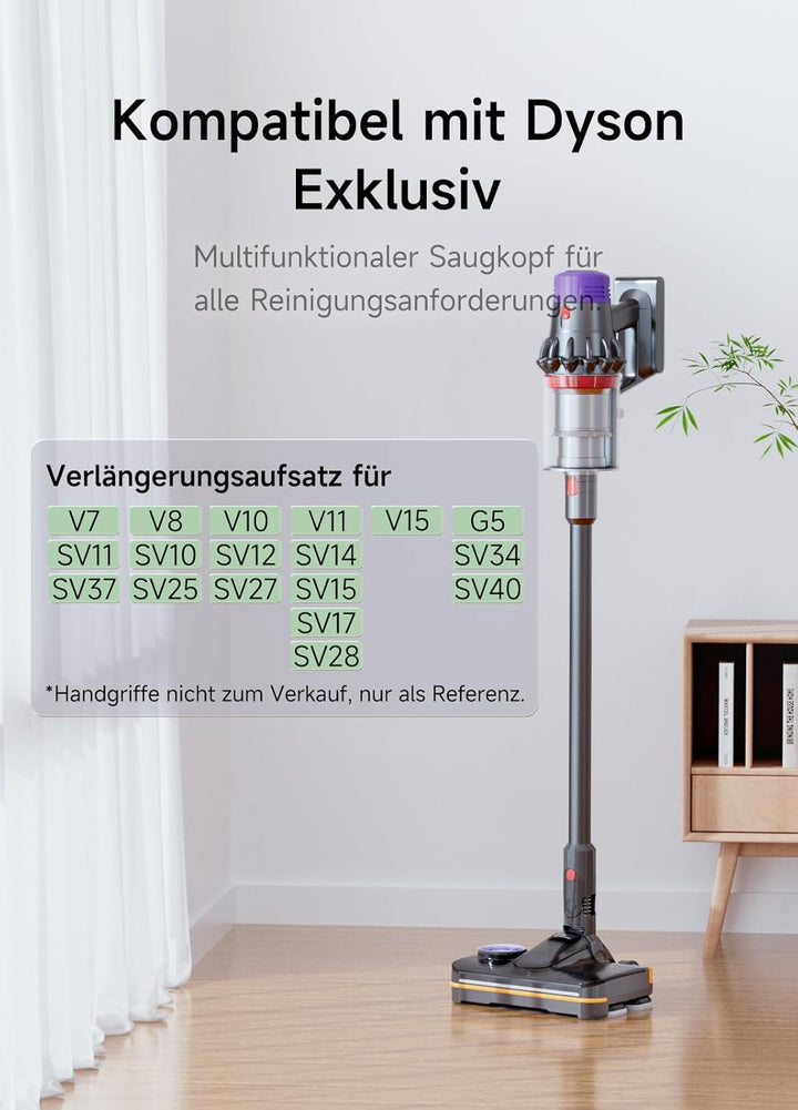 2026 Upgradierter Wischaufsatz für Dyson V7/ V8/ V10/ V11/ V15/ Gen5, 3-in-1 Ersatzteil für Staubsau