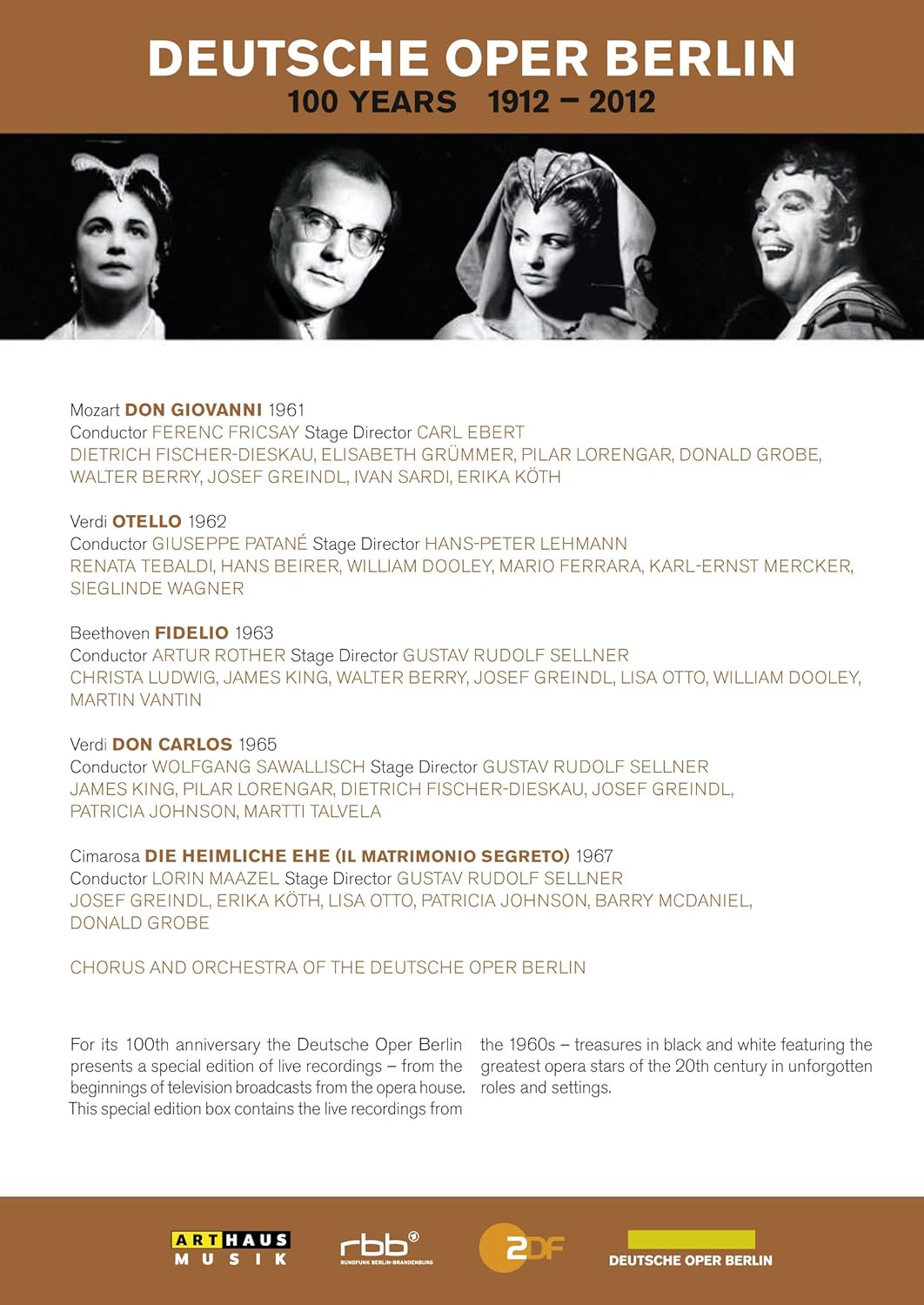 100 Jahre Deutsche Oper Berlin, DVD