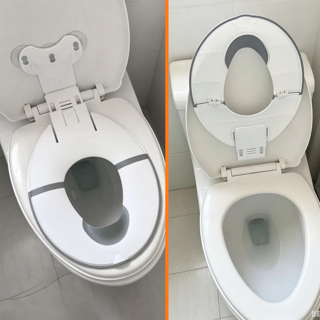 Toilettensitz Kinder Faltbar - WC Sitz mit Saugnapf &amp; Spritzschutz | Tragbarer Kinder Toilettensitz,