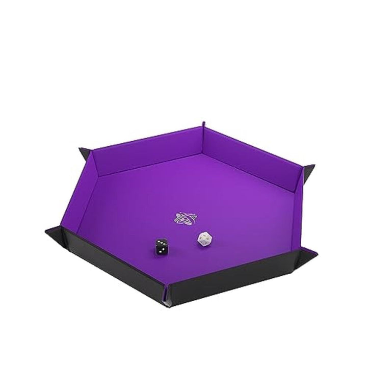 Gamegenic, Magnetic Dice Tray Hexagonal Black/Purple