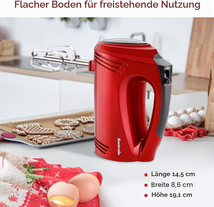Handmixer Elektrisch Handgehalten mit flachem Boden, tragbarer Mixer für Küchenbacken von Kuchen, kr