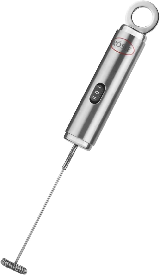 RÖSLE Multischäumer, Hochwertiger elektrischer Aufschäumer für Milchschaum und Vinaigrettes, mit 2 G