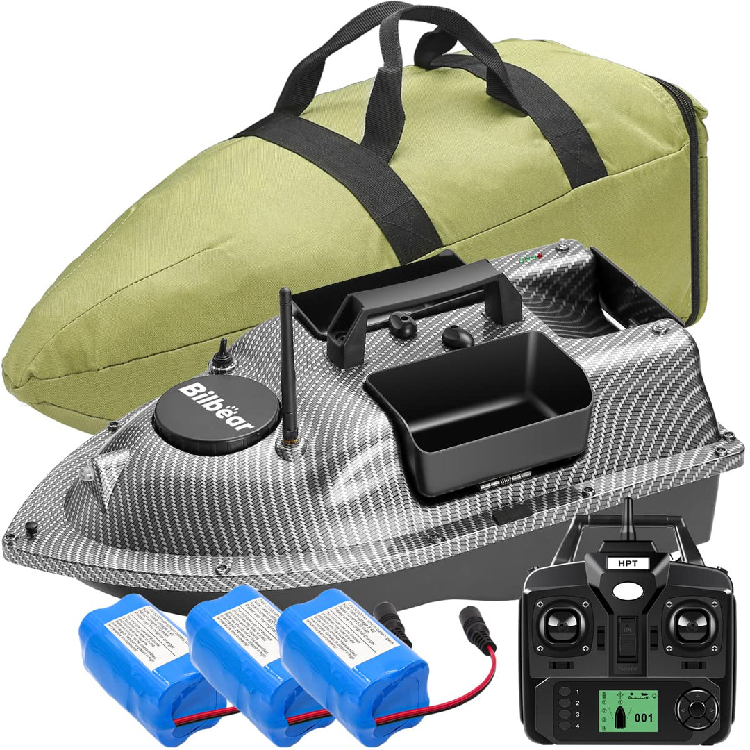 Bilbear GPS Köderboot Futterboot mit Echolot und GPS Köderlieferboot Karpfenfischen Angelköderboot,F