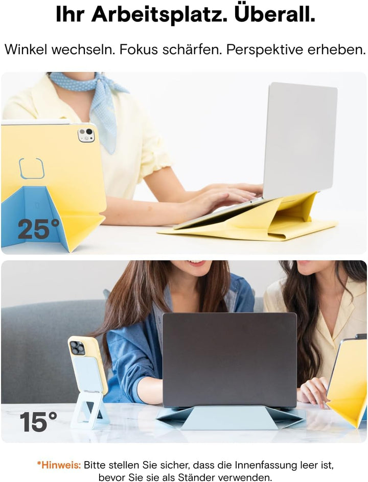 MOFT Laptop Hülle Tasche &amp; Laptop Ständer für 13-14 Zoll Notebook, Laptoptasche aus Kunstleder mit 2