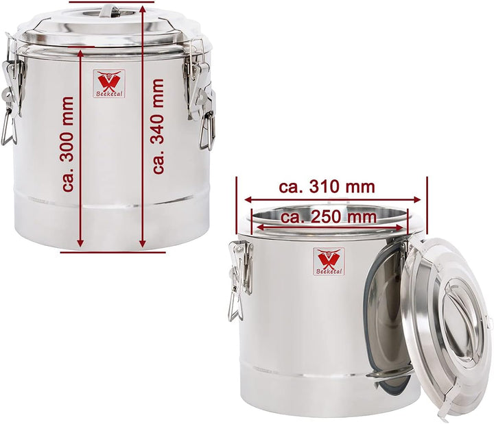 Beeketal 'BTE-12A' Transport Thermobehälter 11,5 L für Speisen und Getränke, Profi Gastro Speisentra