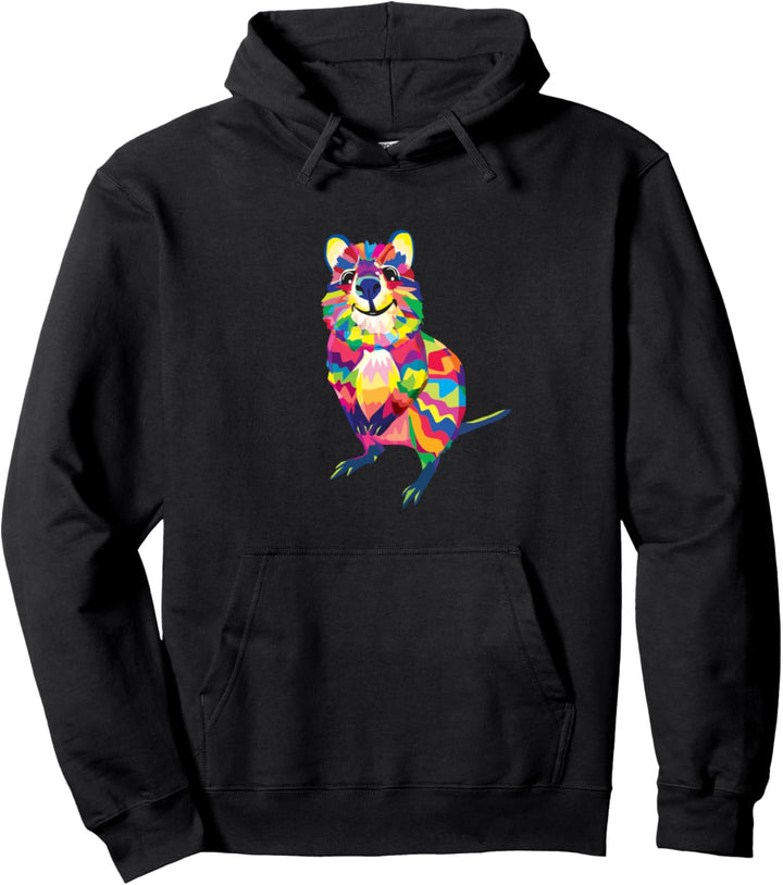 Süsses Quokka aus Australien Farbenfrohes Beuteltier Pullover Hoodie