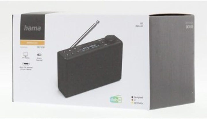 Hama Digitalradio batteriebetrieben Radio Batterie DR7USB FM DAB DAB+ Batteriebetrieben DAB Plus Rad