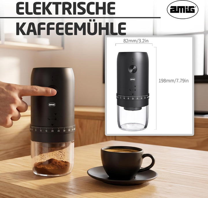 Amig - Wiederaufladbare elektrische Kaffeemühle Usb C