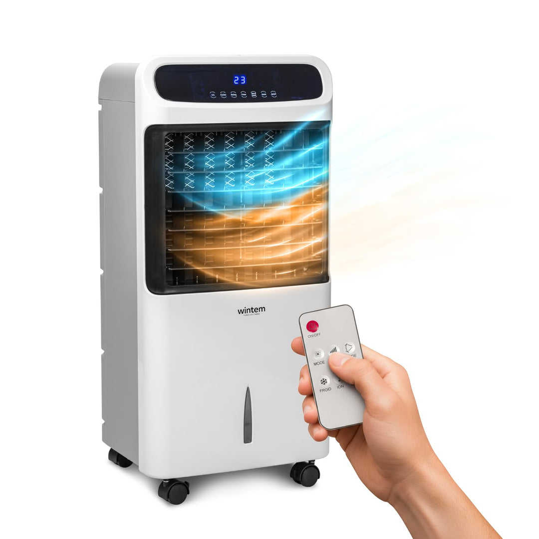 Tragbare Klimaanlage 3-in-1 80/2000 W: Heizung und Kühlung, Luftentfeuchter, einfach zu bewegen – id