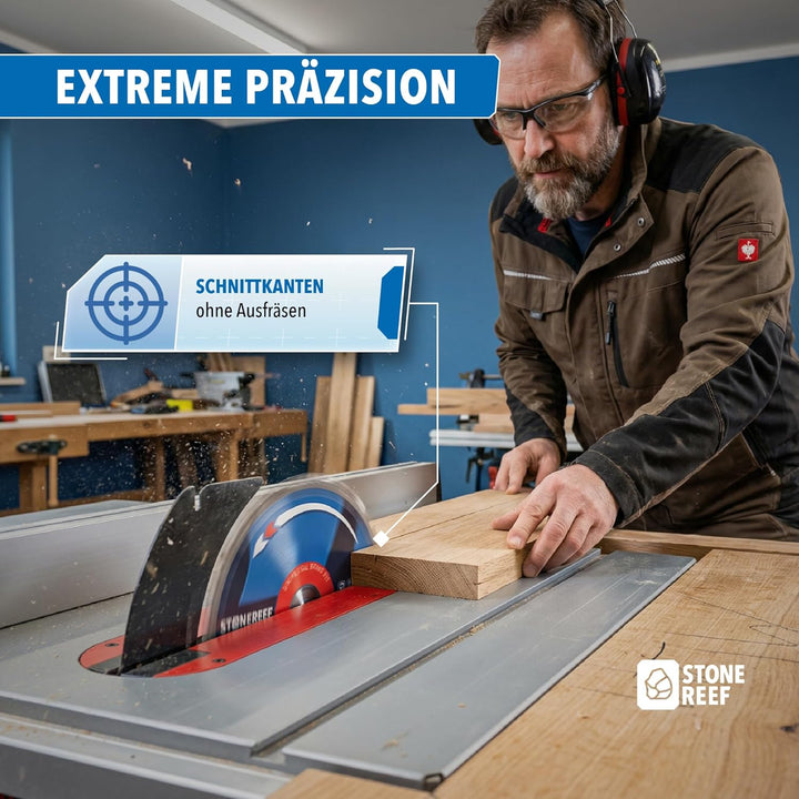 STONE REEF Sägeblatt 260x30 - Kreissägeblatt [inkl. Adapter auf Bohrung 20 &16mm], kompatibel mit Wi