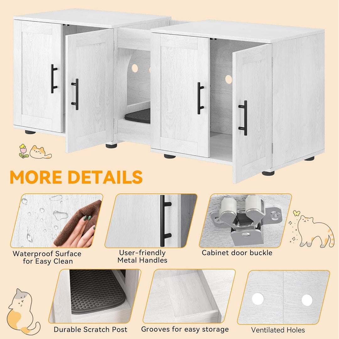 Katzenschrank Für Katzentoilette Katzenklo Schrank, Verstecktes Katzentoilette Für 2 Katzen, Katzenm