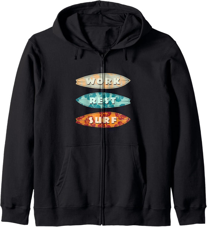 Arbeiten Ausruhen Surfen Surfer Fun Geschenk Kapuzenjacke