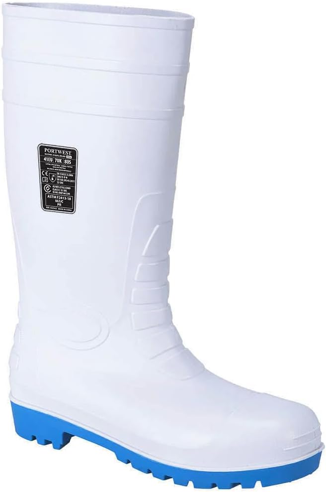 Portwest Total-Sicherheitsgummistiefel S5, Grösse: 45, Farbe: Weiss, FW95WHR45 45 EU Weiss, 45 EU We