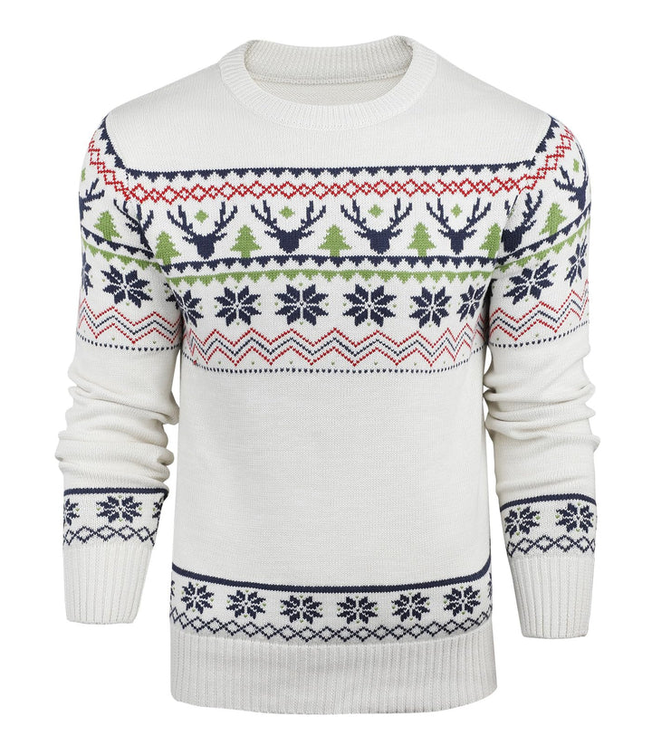 Danfiki Pullover Herren Herren Weihnachtspullover Sweater Christmas Pullover Rundhals Warme Strickpu