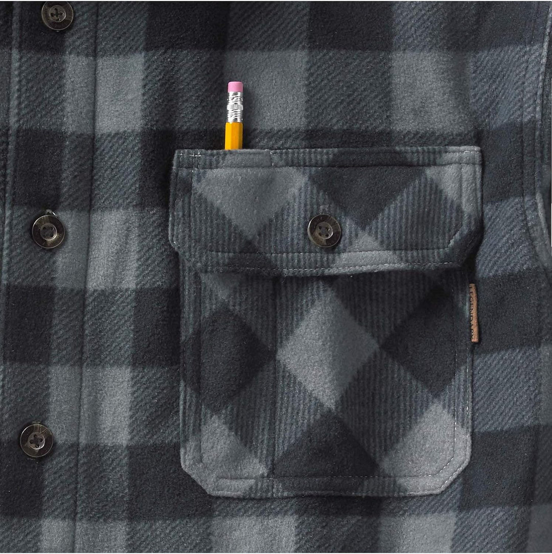 Legendary Whitetails Navigator Fleece-Herrenhemd mit Knopfleiste M Grafit-plaid, M Grafit-plaid