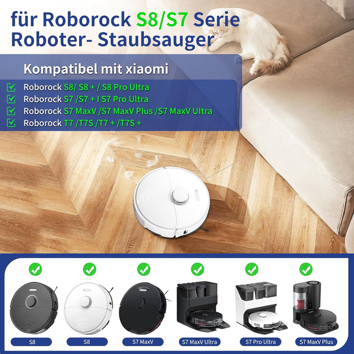KEEPOW 8 Wischtücher für Roborock S8 S8+ S8 Pro Ultra/ S7/ S7 Maxv Ultra