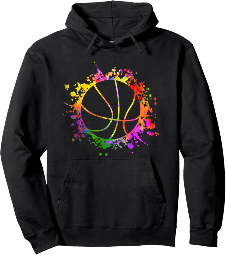 Basketball Bunte Spritzer Teen Mädchen Korb Ball Trainer Pullover Hoodie