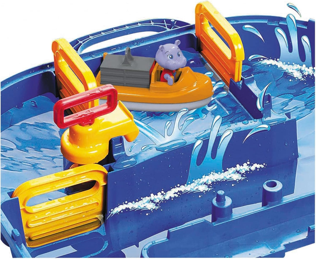 Aquaplay 8700001516 - Wasserbahn Set "Schleusenbox", 27-teilig Single, Single