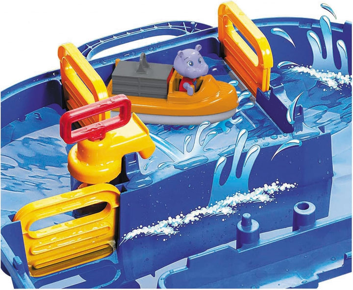 Aquaplay 8700001516 - Wasserbahn Set "Schleusenbox", 27-teilig Single, Single