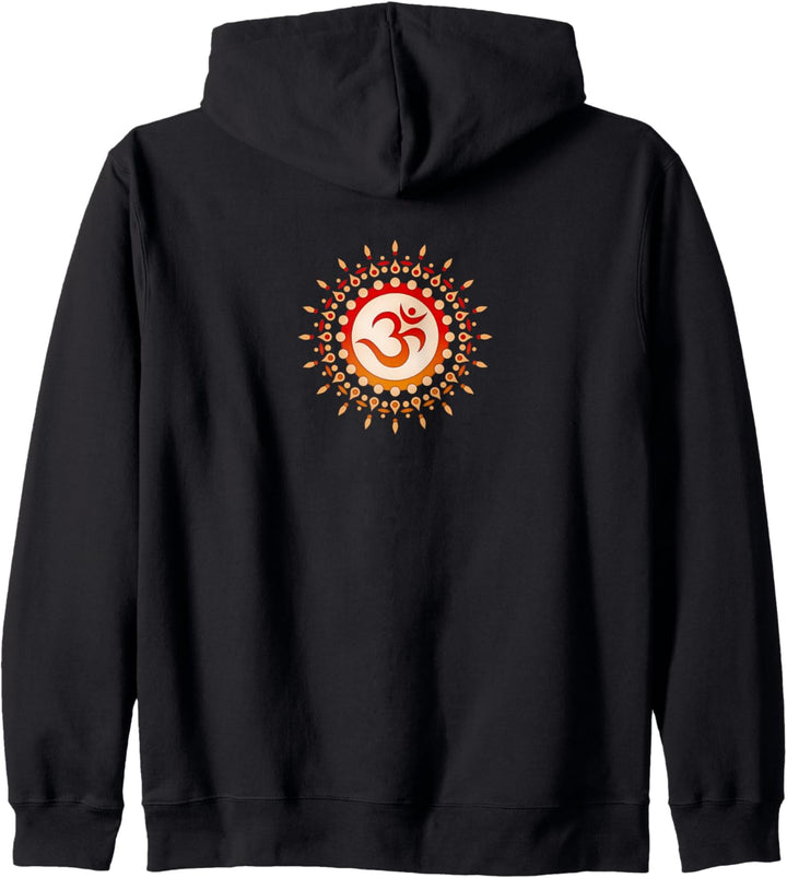 Om Mantra Sonne Yoga Symbol Mandala Kapuzenjacke