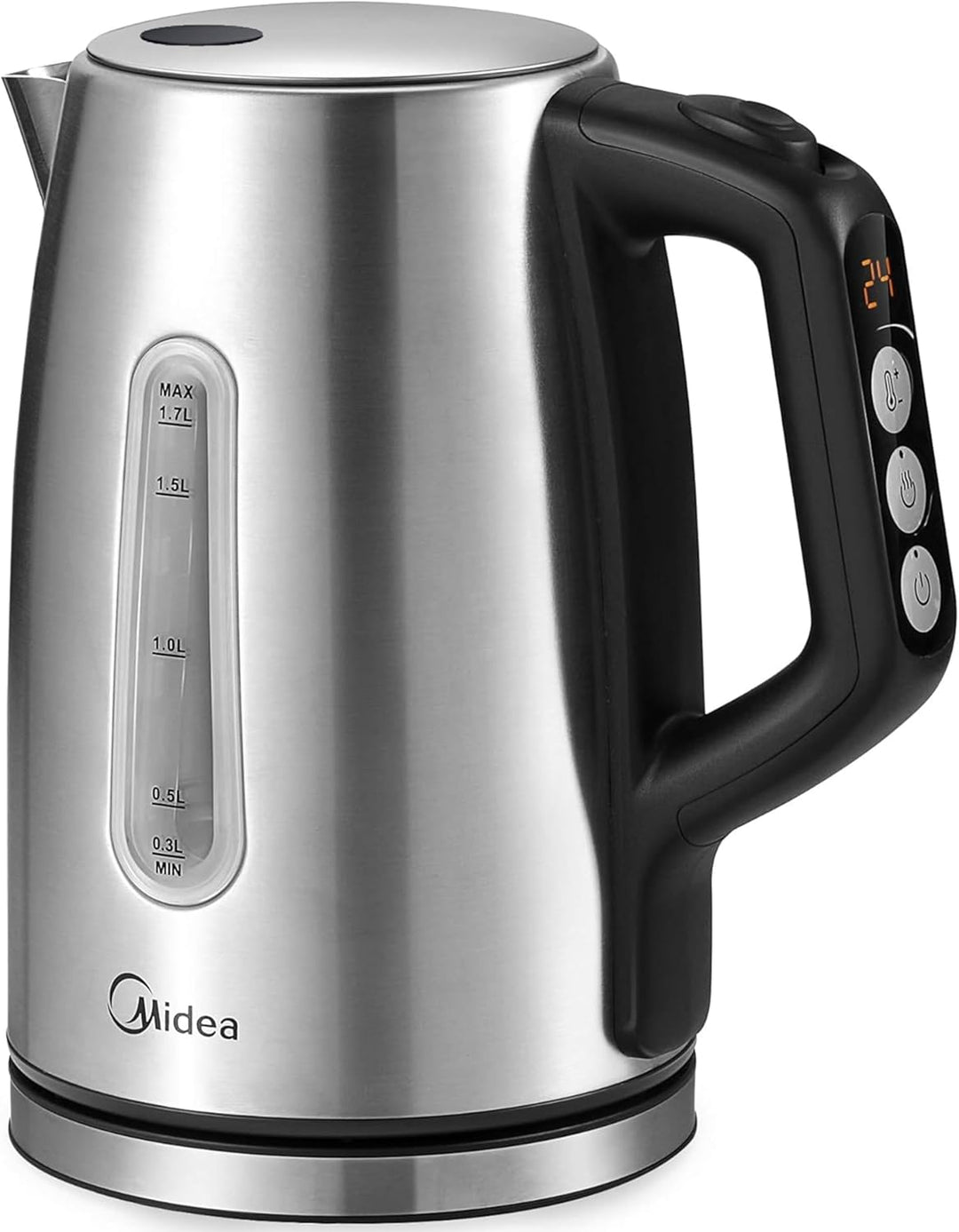 Midea Wasserkocher mit Temperatureinstellung (40, 60, 70, 80, 90, 100 Degree C),Edelstahl 1,7 Liter,