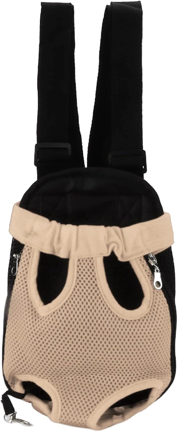Haustier-Frontträger-, Haustier-Brustrucksack aus Nylon für Reisen, Fahrrad, Wandern, Motorrad (L) L
