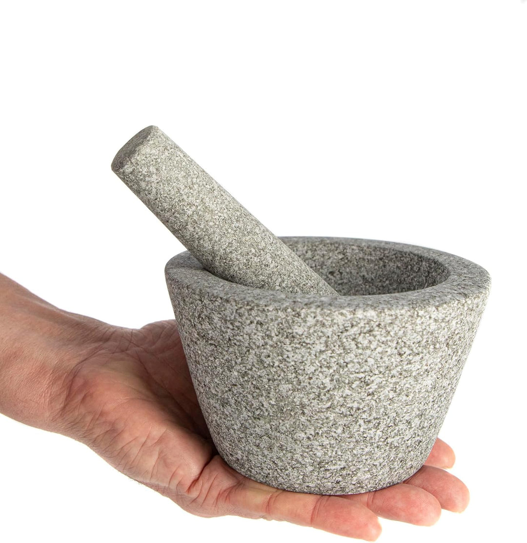 BROWIN® Küchenmörser mit Stössel aus Granit 312013 | Ø 13,3 cm | Zerkleinerer für Kerne, Gewürze, Nü