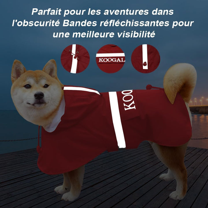 Grosse Hunde Regenjacken Mit Kapuze,Hunde Regenmantel,Mit Reflektierenden Sicherheitsstreifen, Wasse