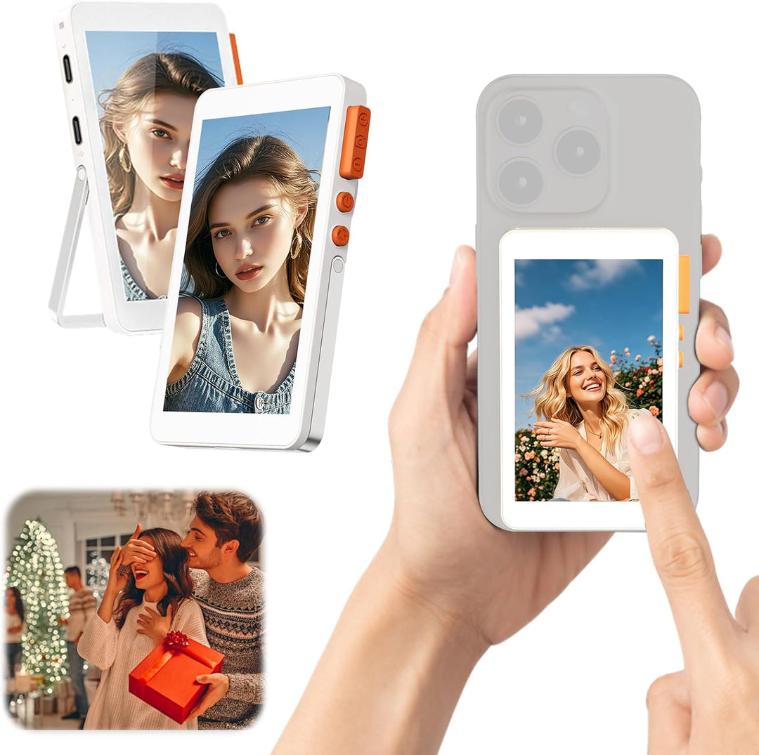 Handy Selfie Monitor, 4,02″ Magnetisches Drahtloses Portable Monitor Selfie Bildschirm, 2300 mAh, mi