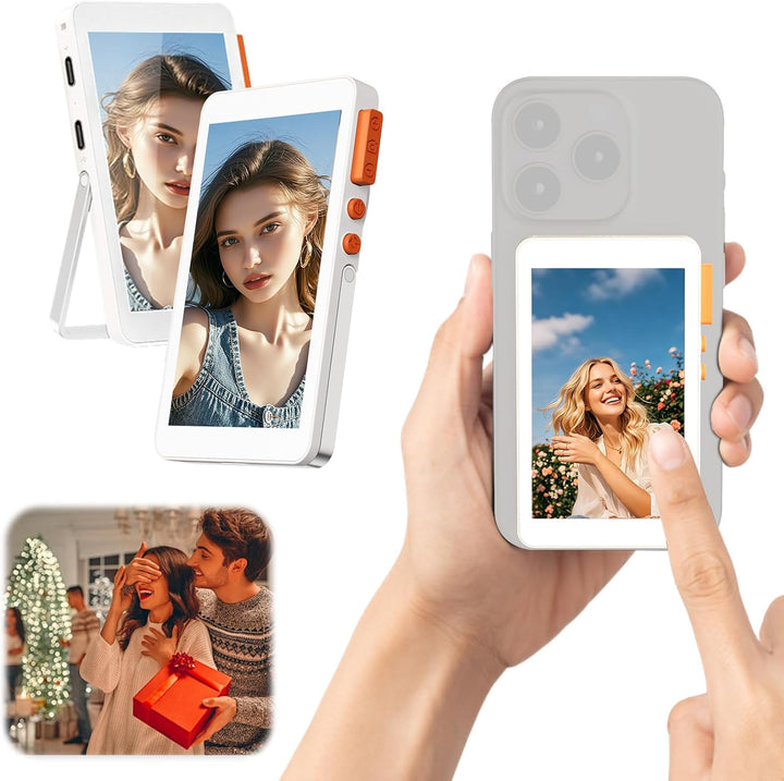 Handy Selfie Monitor, 4,02″ Magnetisches Drahtloses Portable Monitor Selfie Bildschirm, 2300 mAh, mi