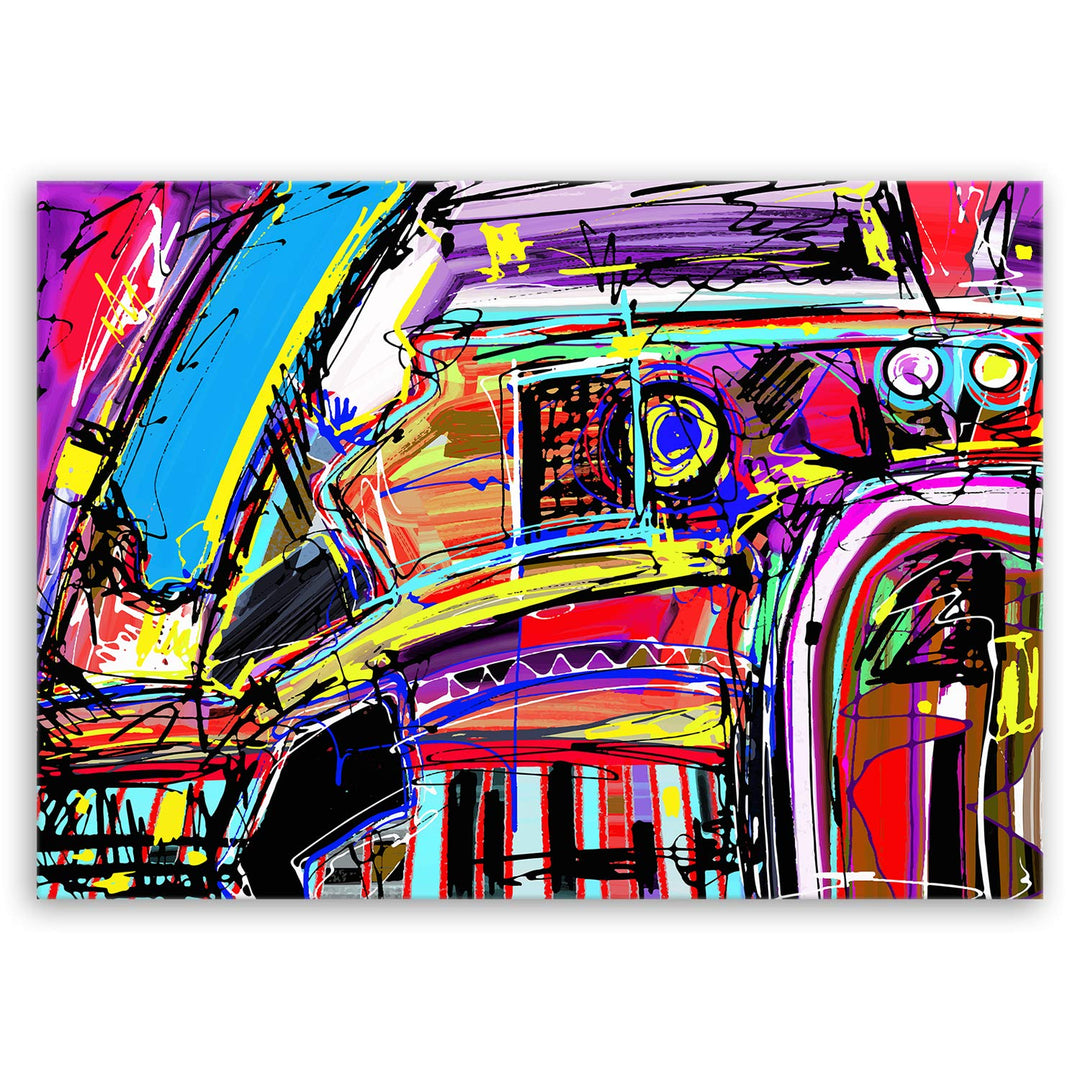 ge Bildet Bild auf Leinwand | abstract composition - abstrakt Bunt in 70x50 cm als Wandbild | Wand-d