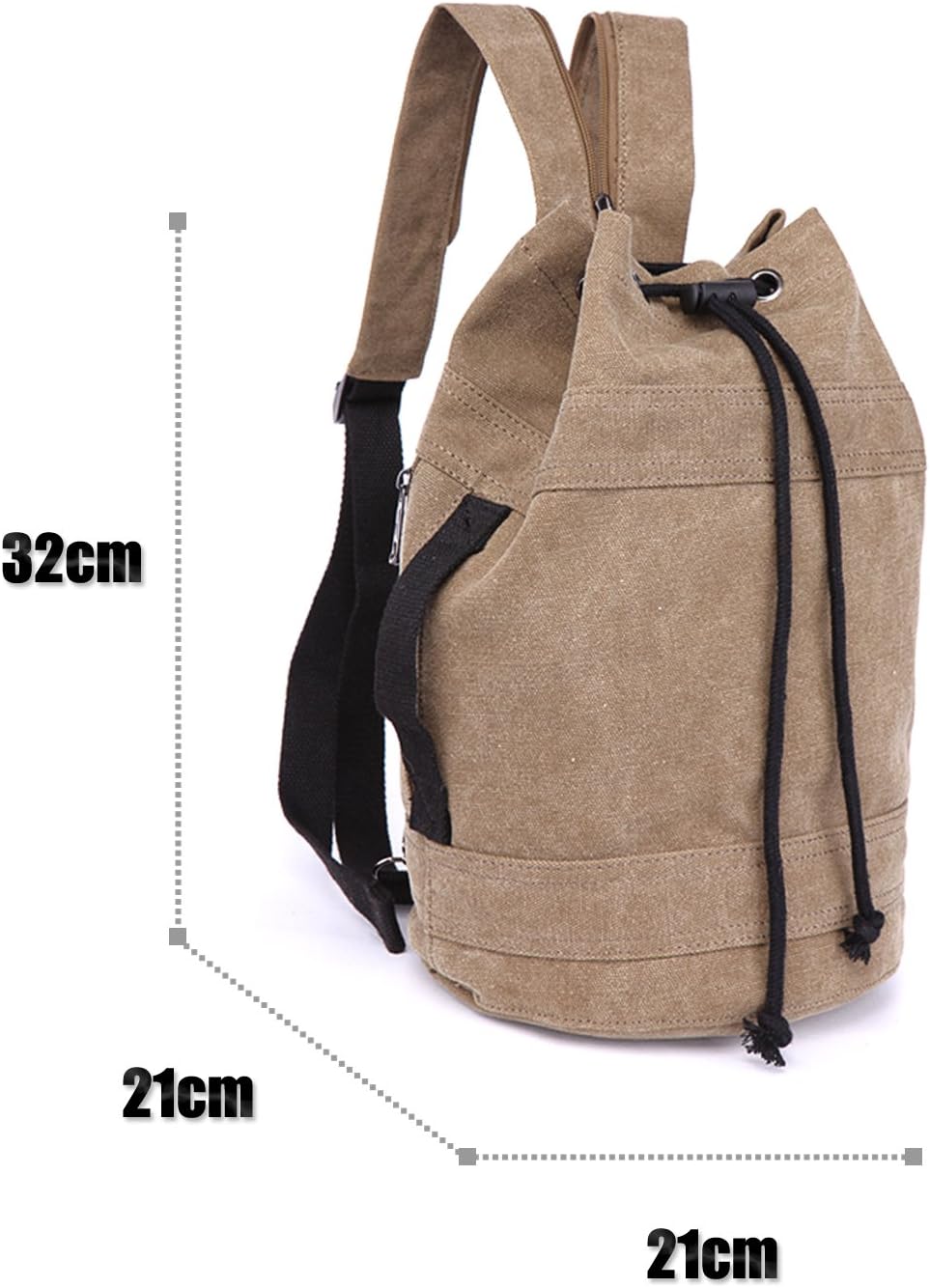 LOSMILE Rucksäcke Damen Herren Daypacks Seesack Leinwand Rucksack Canvas Reisetaschen Umhängetasche