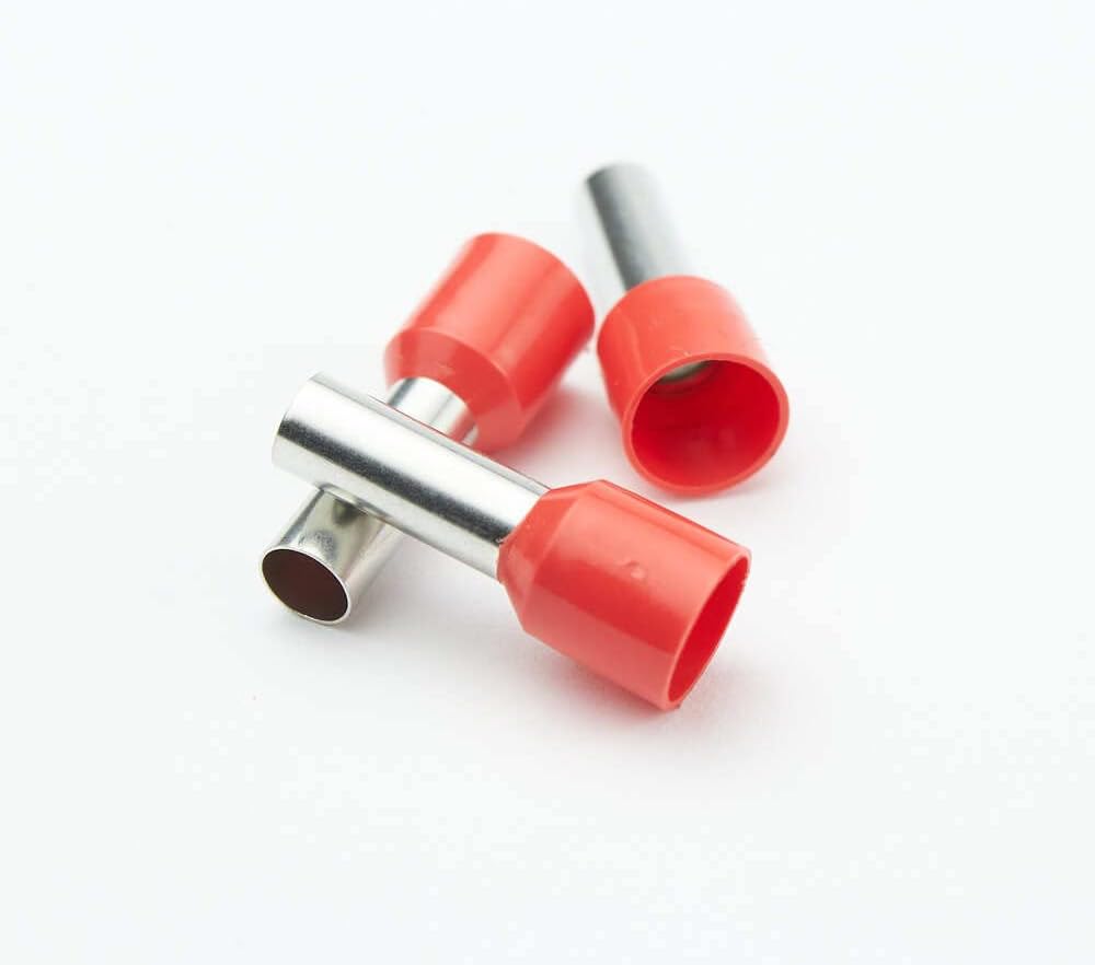 edi-tronic Aderendhülsen isoliert 10mm² 500 St. E-10mm² rot 500x Aderendhülsen 10mm² isoliert, 500x