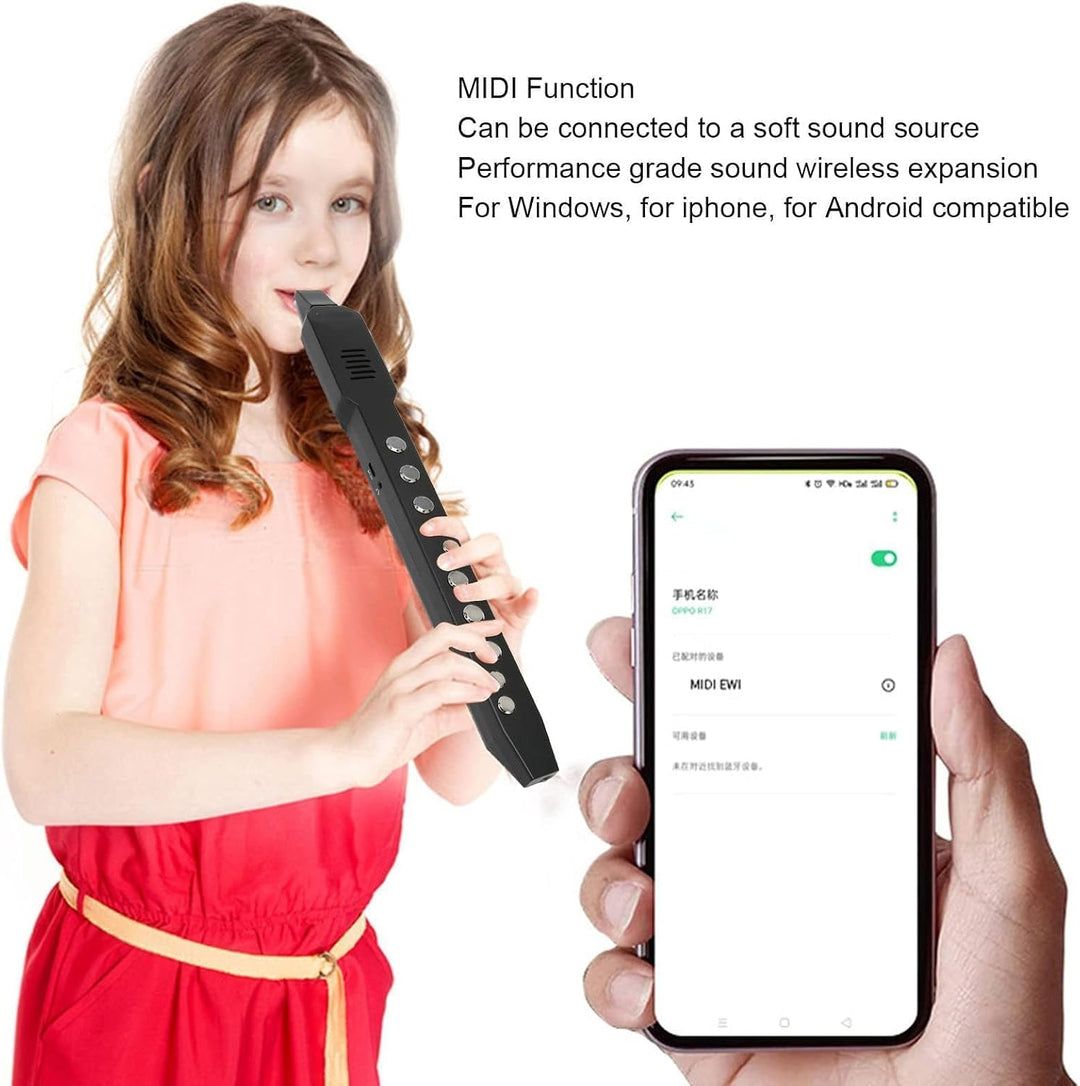 Digitales Blasinstrument, MIDI-Konnektivität, 10 Töne, Wiederaufladbares Elektronisches -Blasinstrum