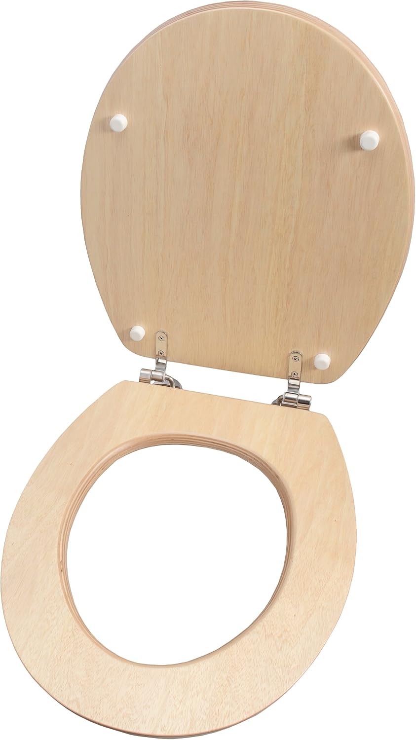 Cornat WC-Sitz "Ligna" - Hochwertiges Echtholz - Kiefer - Komfortables Sitzgefühl - Edle Holz-Optik
