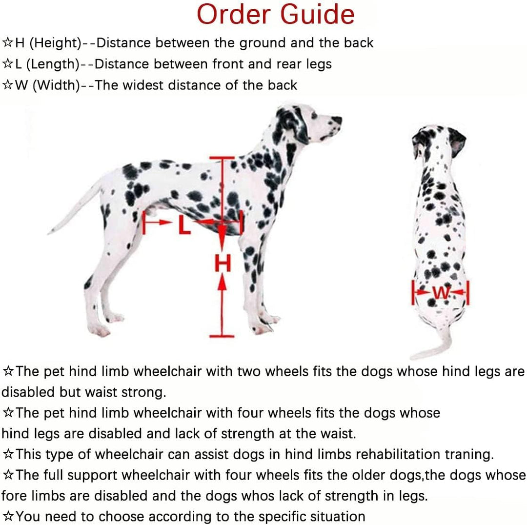 Einstellbare Hunde-Rollstuhl,Haustier Cart,Handicap Hund Schwache Hinterbeine Rehabilitation Trainin