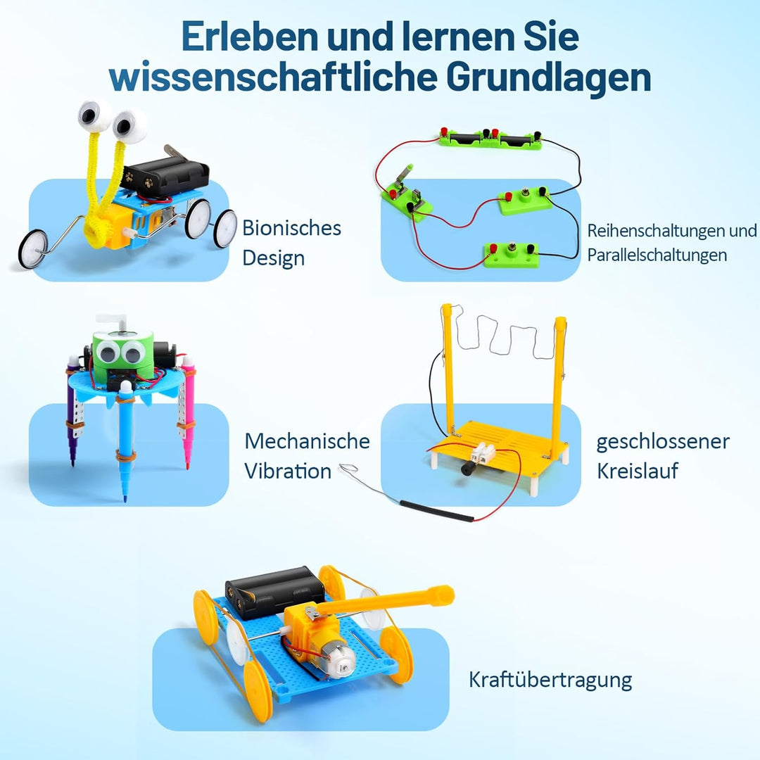 Experimente für Kinder ab 8 9 10 11 12 13 14, Elektronik Baukasten, Experimentierkasten, Elektro Bau