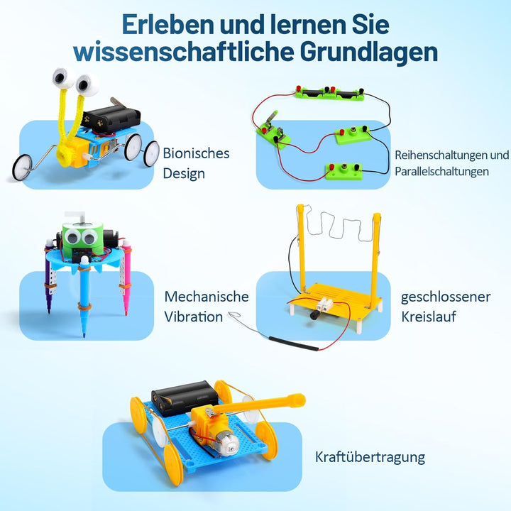 Experimente für Kinder ab 8 9 10 11 12 13 14, Elektronik Baukasten, Experimentierkasten, Elektro Bau