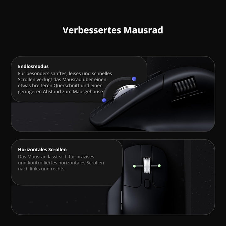 Keychron M6 8K Kabellose Gaming-Maus, 8000 Hz Abtastrate, 2,4 GHz & Bluetooth 5.3, PixArt 3950 Senso