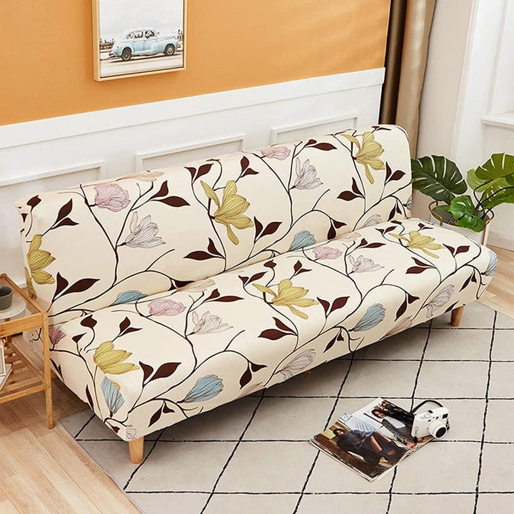 CHNSHOME Sofabezug ohne armlehnen Stretch Armlose sofaüberwurf Sofahusse Ohne Armlehne 3 sitzer Sofa