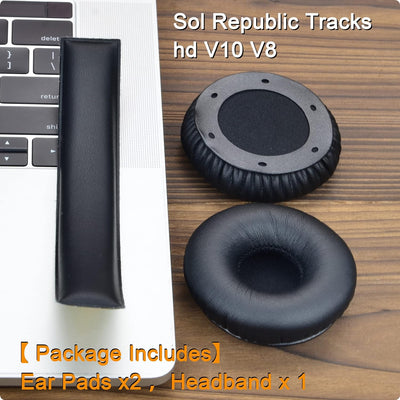 -Ohrpolster für Sol Republic Tracks HD V10 V8 Headsets (Ohrpolster + Stirnband)