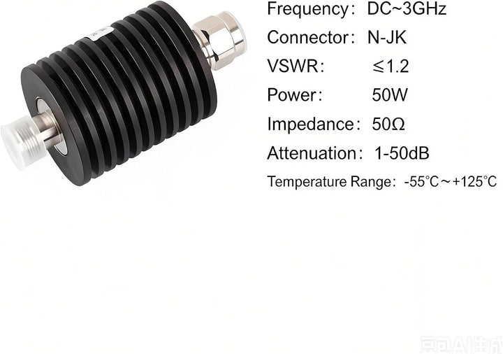 BECEN 3DB 50 W N RF Fixed Dämpfungsglied 3 GHz Anschluss 1-40dB können wählen (3DB), 3dB