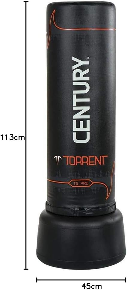 Century Boxsack Torrent T2 Pro - 170cm Schwarz Rot - Freistehender Standboxsack - Punching Bag - Box