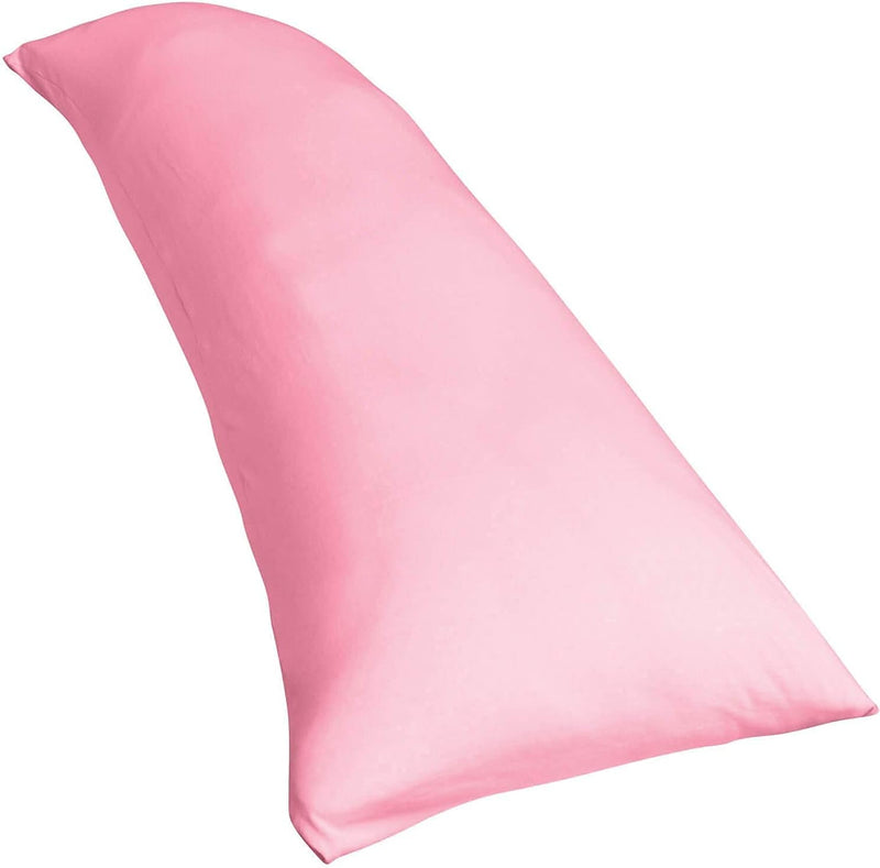 Traumreiter Seitenschläferkissen mit Bezug Baumwolle Altrosa,Extra breit & Memory Foam, Visco Dream
