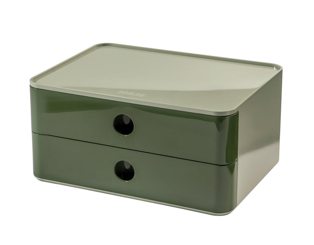 HAN Schubladenbox Allison SMART-BOX mit 2 Schubladen und Trennwand, Kabelführung, stapelbar, Utensil