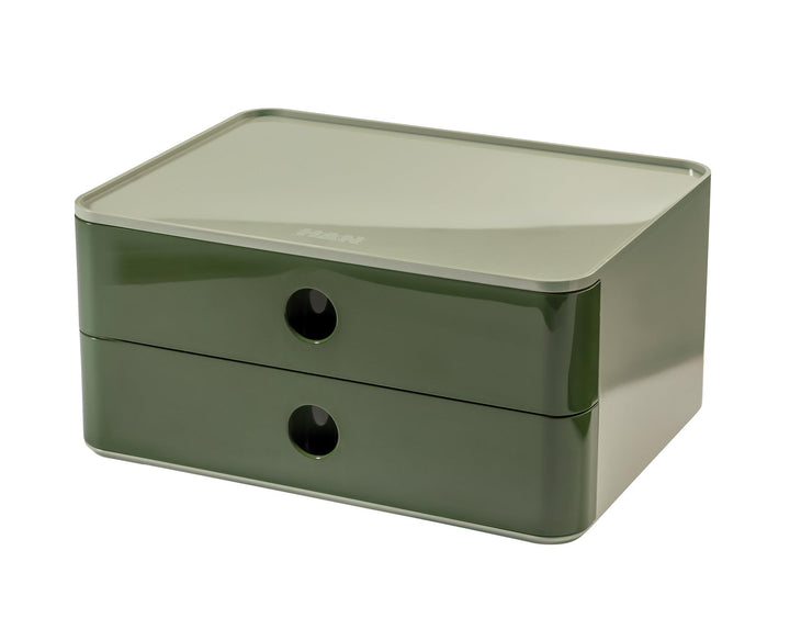 HAN Schubladenbox Allison SMART-BOX mit 2 Schubladen und Trennwand, Kabelführung, stapelbar, Utensil