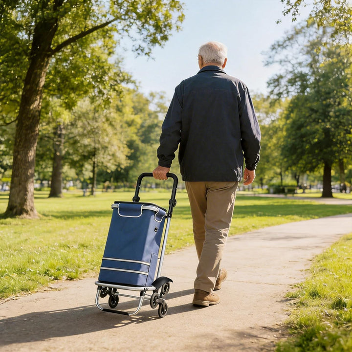 UISEBRT 3in1 Einkaufstrolley klappbar mit 56L gross Volumen,Multifunktionaler Einkaufsroller mit Küh