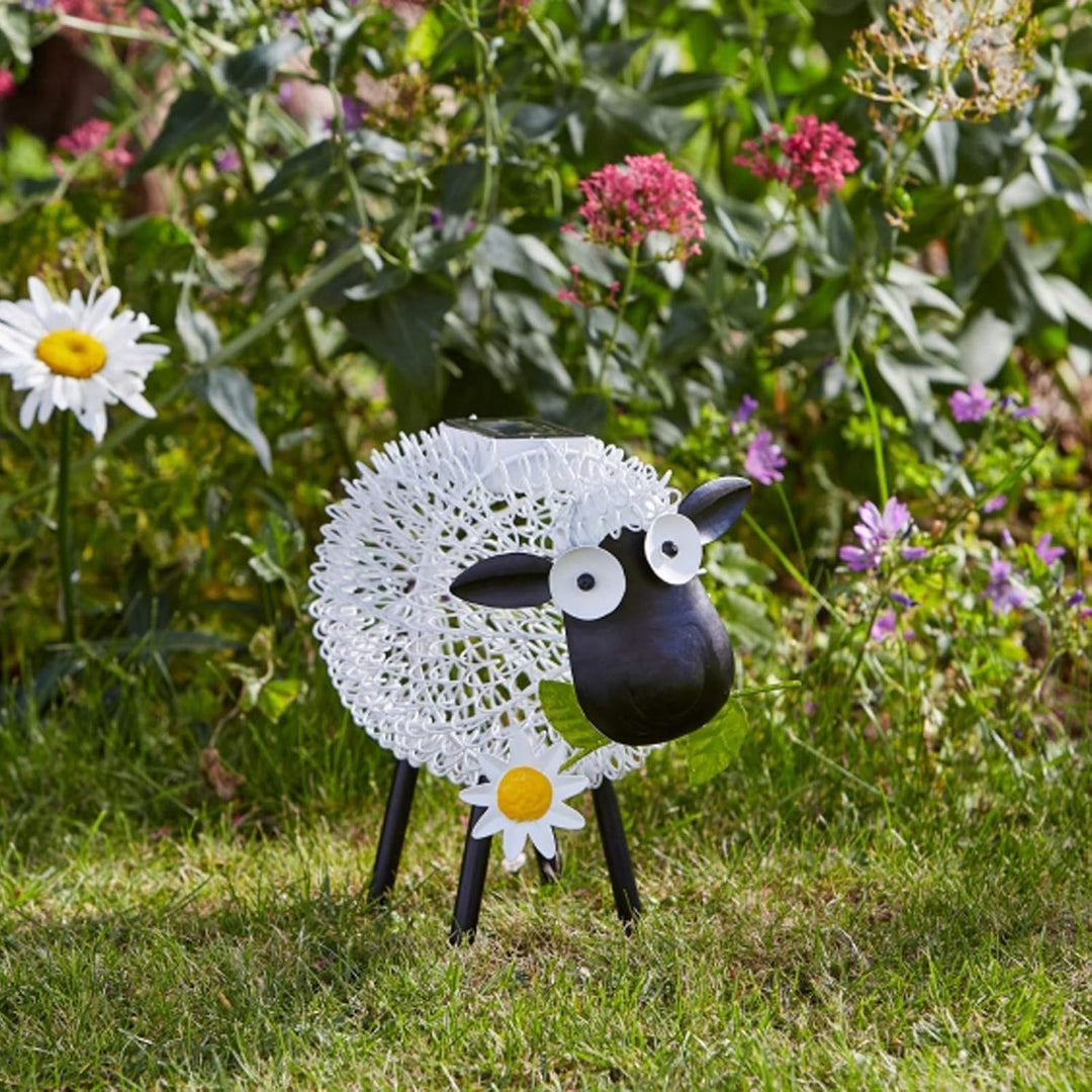 Gartenmile: Solare beleuchtete Schafe, LED-Lichter, Neuheiten Solar-Gartenleuchten, Tierornamente De